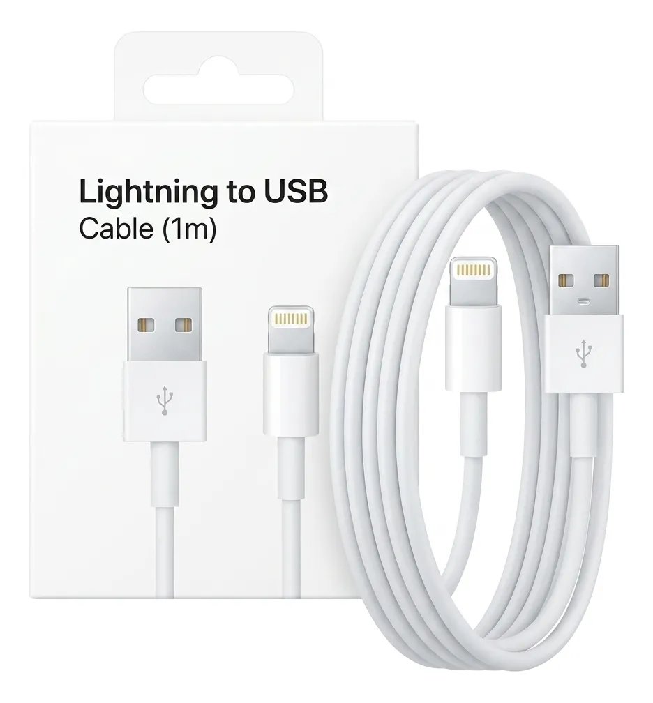 Cabo Carregador Usb Para Iphone Lightning 1 Metro Branco